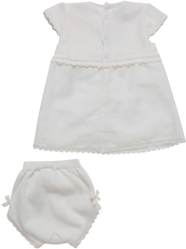 Ensemble deux pièces ivoire pour bébé fille