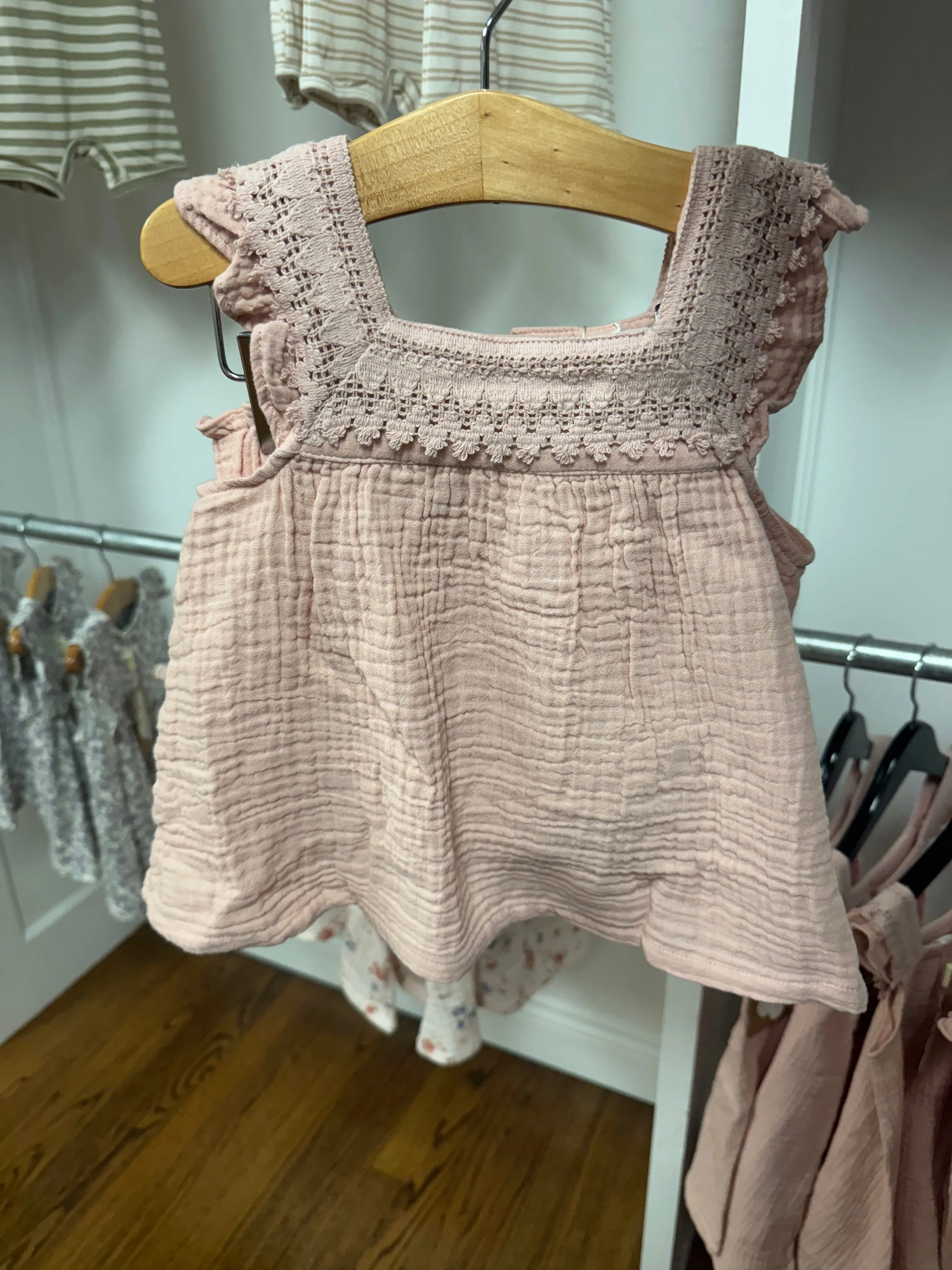 Ensemble Bloomer Oxford en Mousseline pour Fillettes