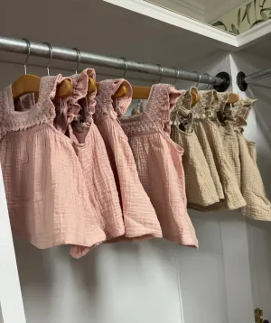 Ensemble Bloomer Oxford en Mousseline pour Fillettes