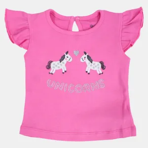 Pyjama pour bébé fille – Rose avec motif licorne