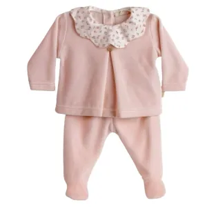 Ensemble floral pêche pour bébé fille