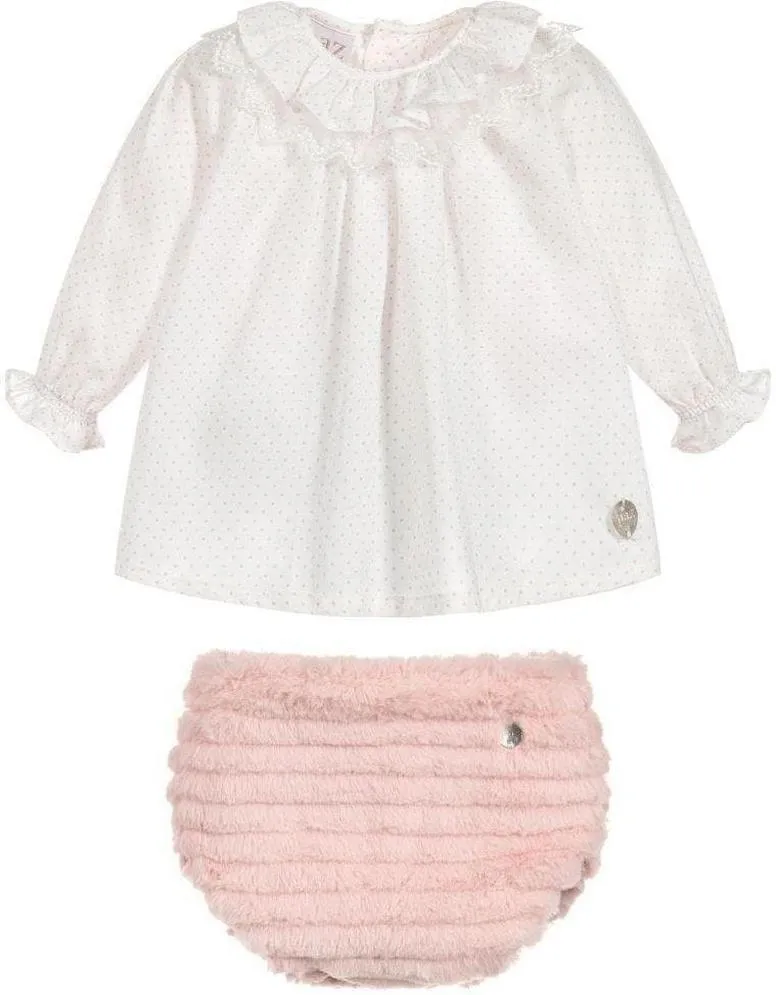 Ensemble 3 pièces rose pour bébé fille