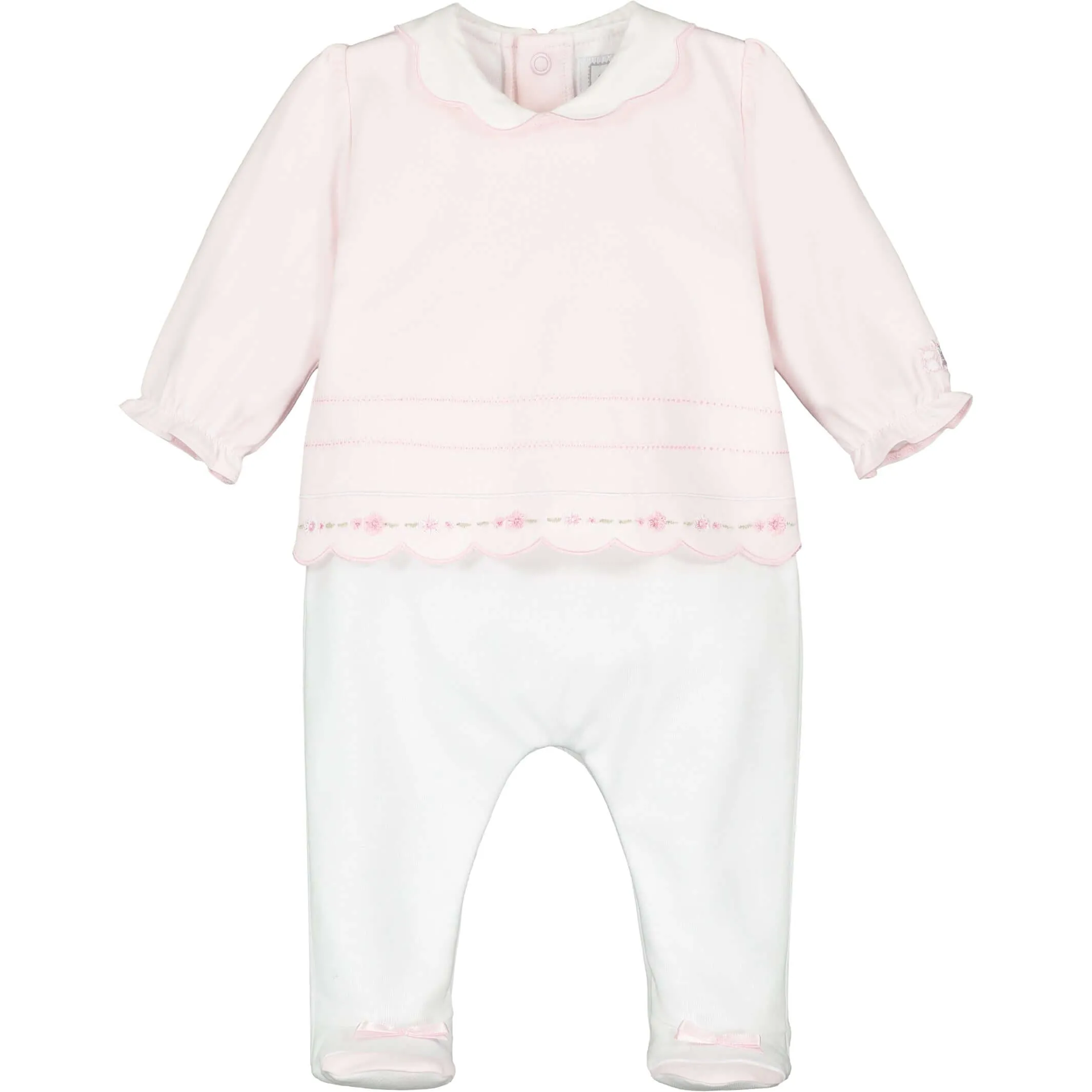 Grenouillère rose pour bébé fille & bandeau