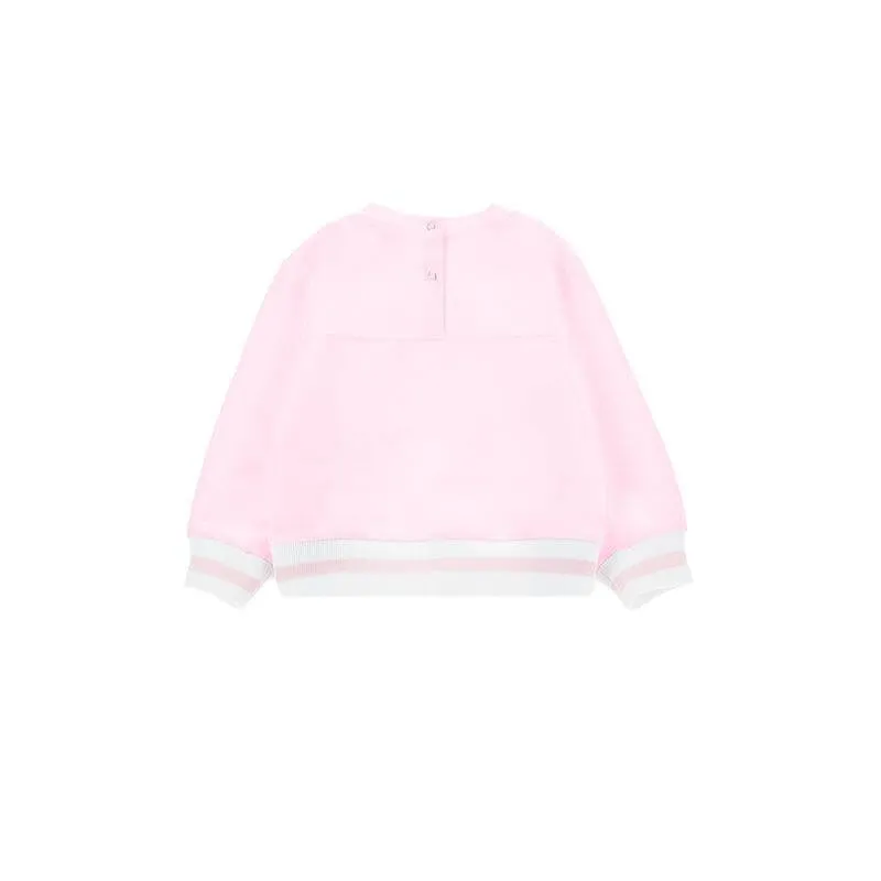 Pull ours en rose avec ours pour bébé fille