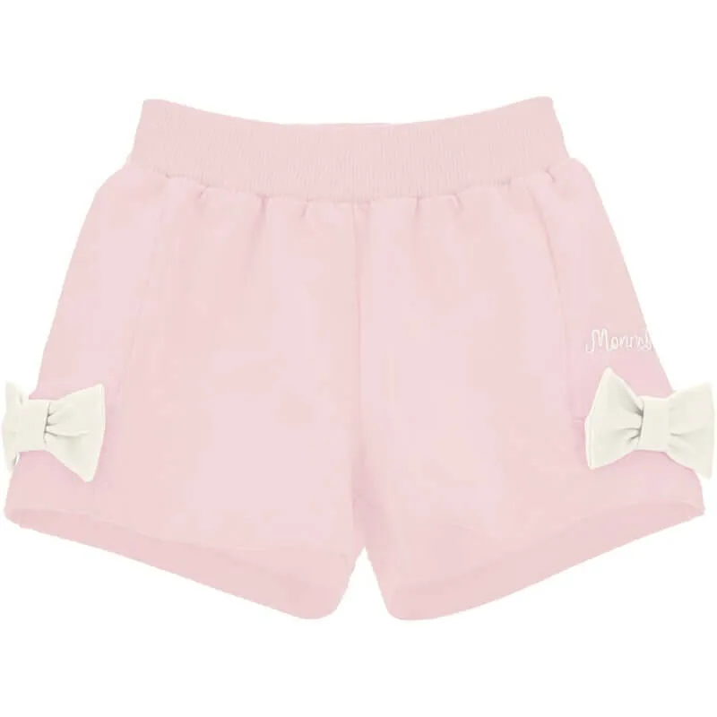 Shorties à nœud rose pour bébé fille