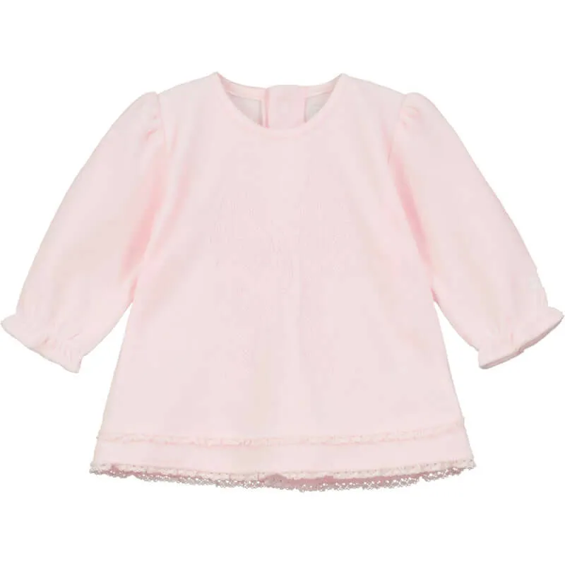 Ensemble en velours rose Ella pour bébé fille