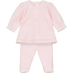 Ensemble en velours rose Ella pour bébé fille