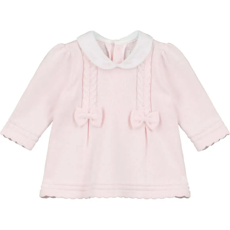 Ensemble tricoté rose Emilia pour bébé fille