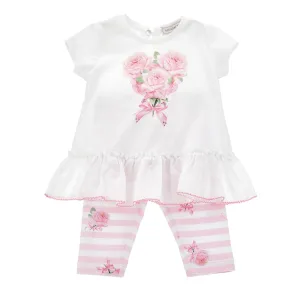 Ensemble de leggings à fleurs roses pour bébé fille