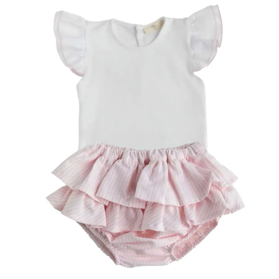 Ensemble à volants rose pour bébé fille