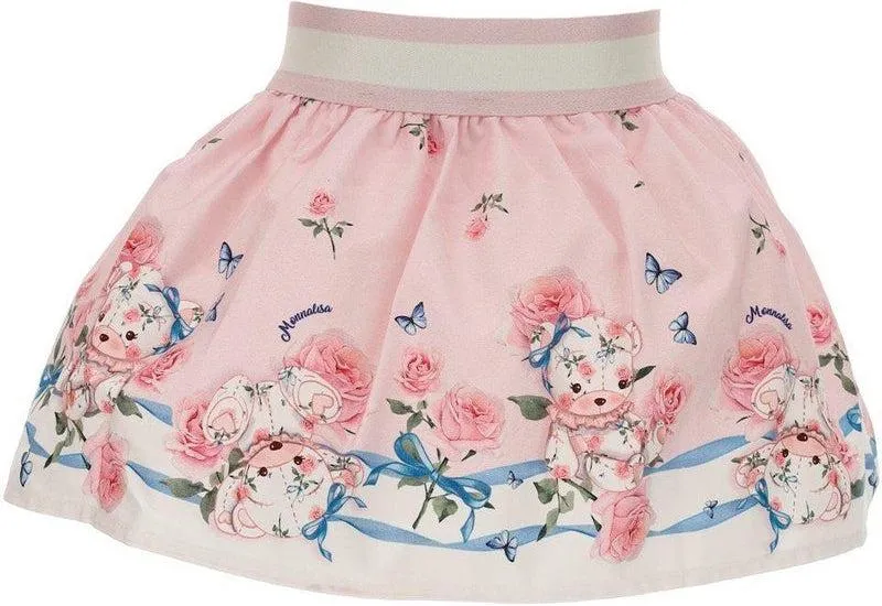 Jupe en Teddy Rose pour Bébé Fille