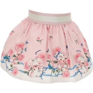Jupe en Teddy Rose pour Bébé Fille