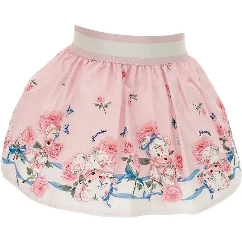 Jupe en Teddy Rose pour Bébé Fille