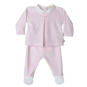 Ensemble en velours rose pour bébé fille