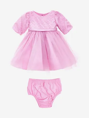 Robe Royale Rose pour Bébé Fille en Rose