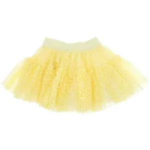 Jupe en tulle léopard jaune pour bébé fille
