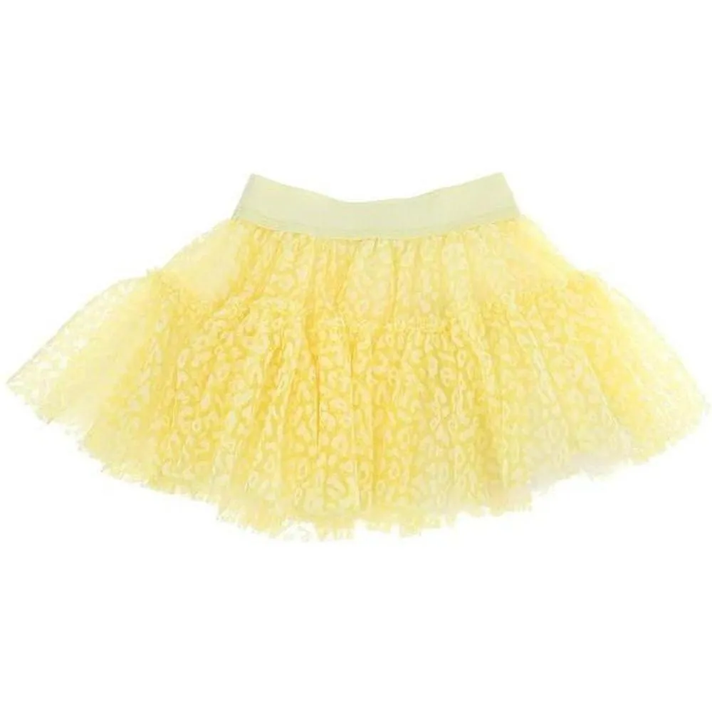 Jupe en tulle léopard jaune pour bébé fille