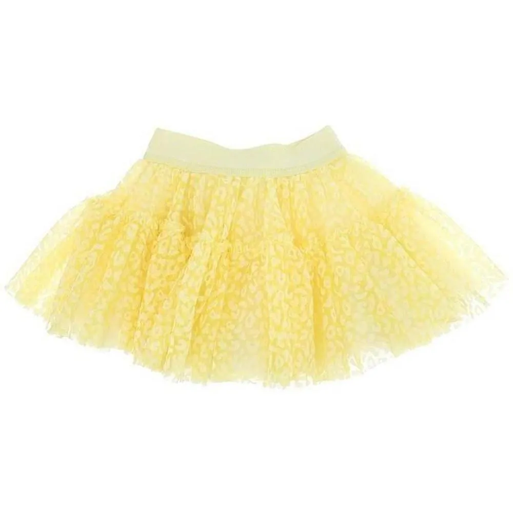 Jupe en tulle léopard jaune pour bébé fille