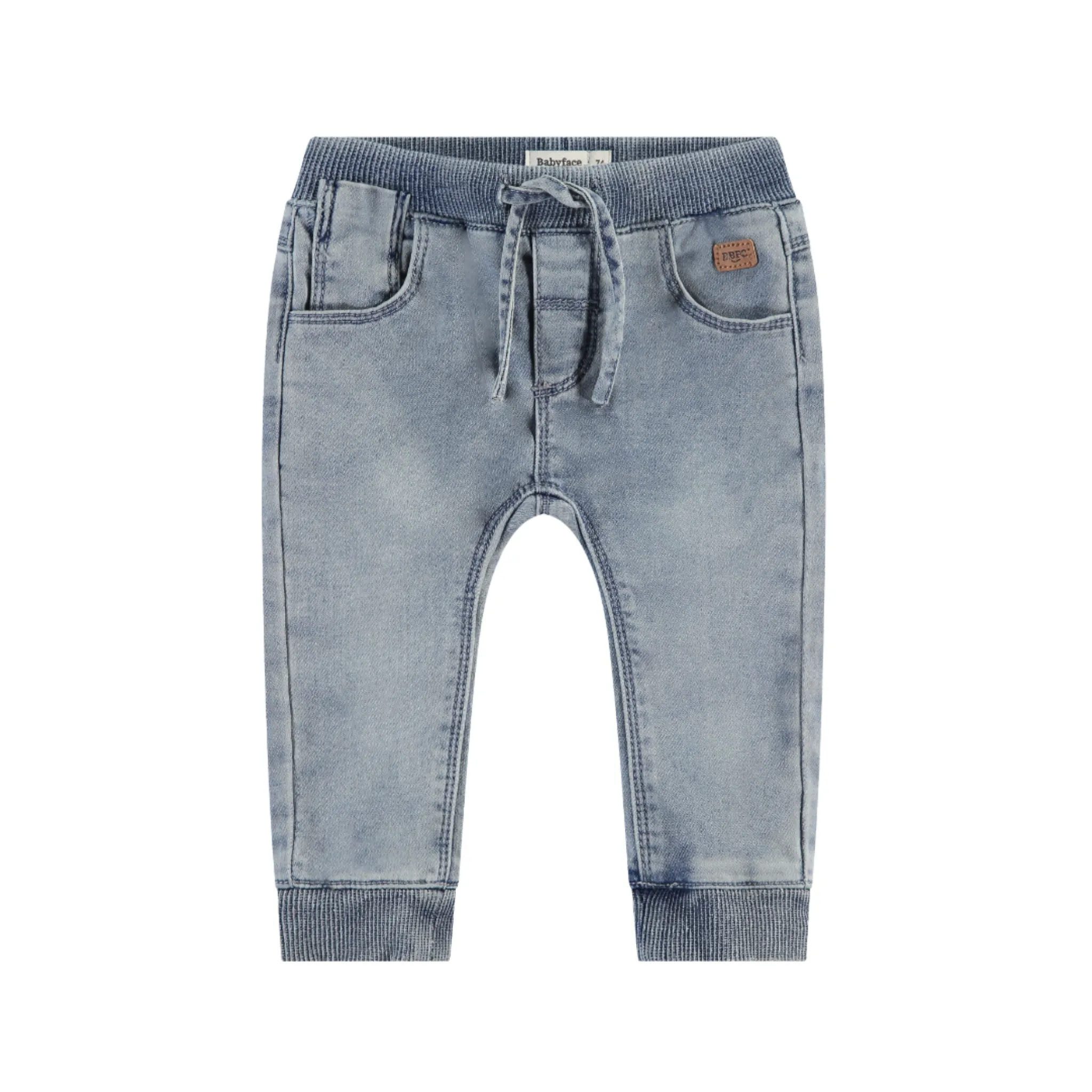 Pantalon Jogg Denim Bébé - Bleu Moyen par Babyface