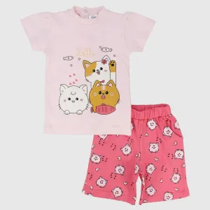 Pyjama à manches courtes pour bébés chatons