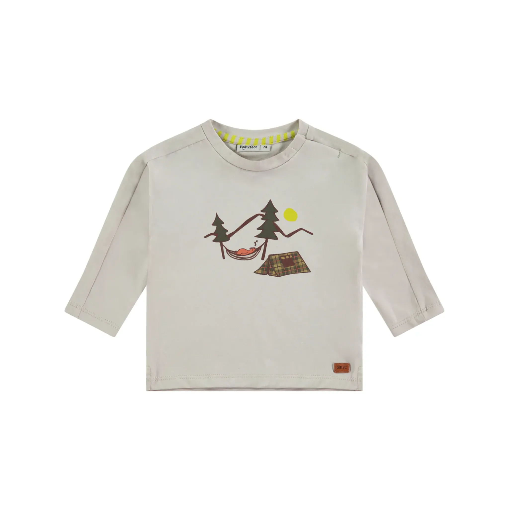 T-shirt de camping à manches longues pour bébé - Couleur os par Babyface