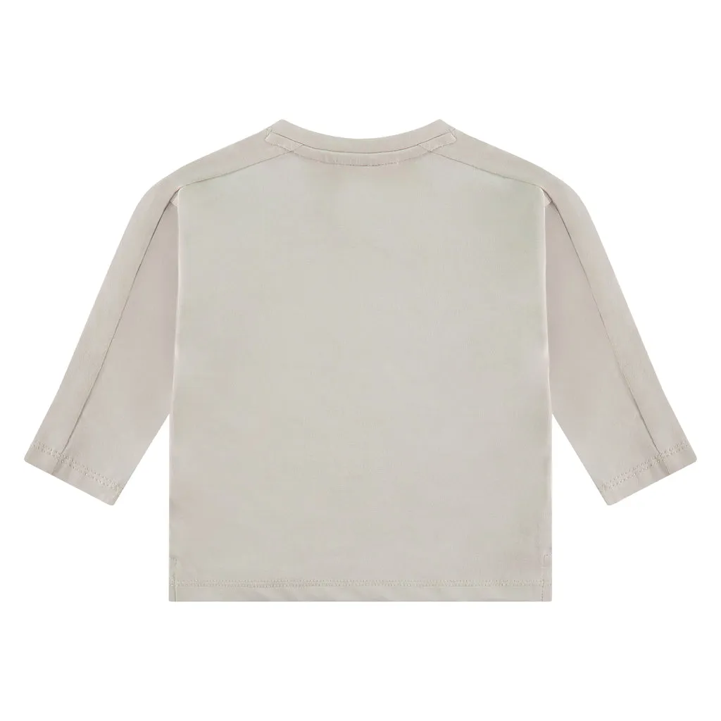 T-shirt de camping à manches longues pour bébé - Couleur os par Babyface