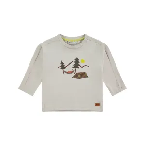 T-shirt de camping à manches longues pour bébé - Couleur os par Babyface