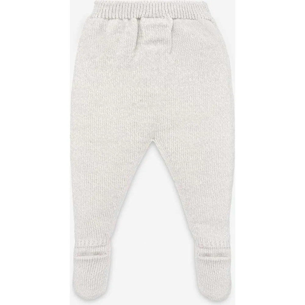 Ensemble tricoté 'Perseo' gris pâle pour bébé