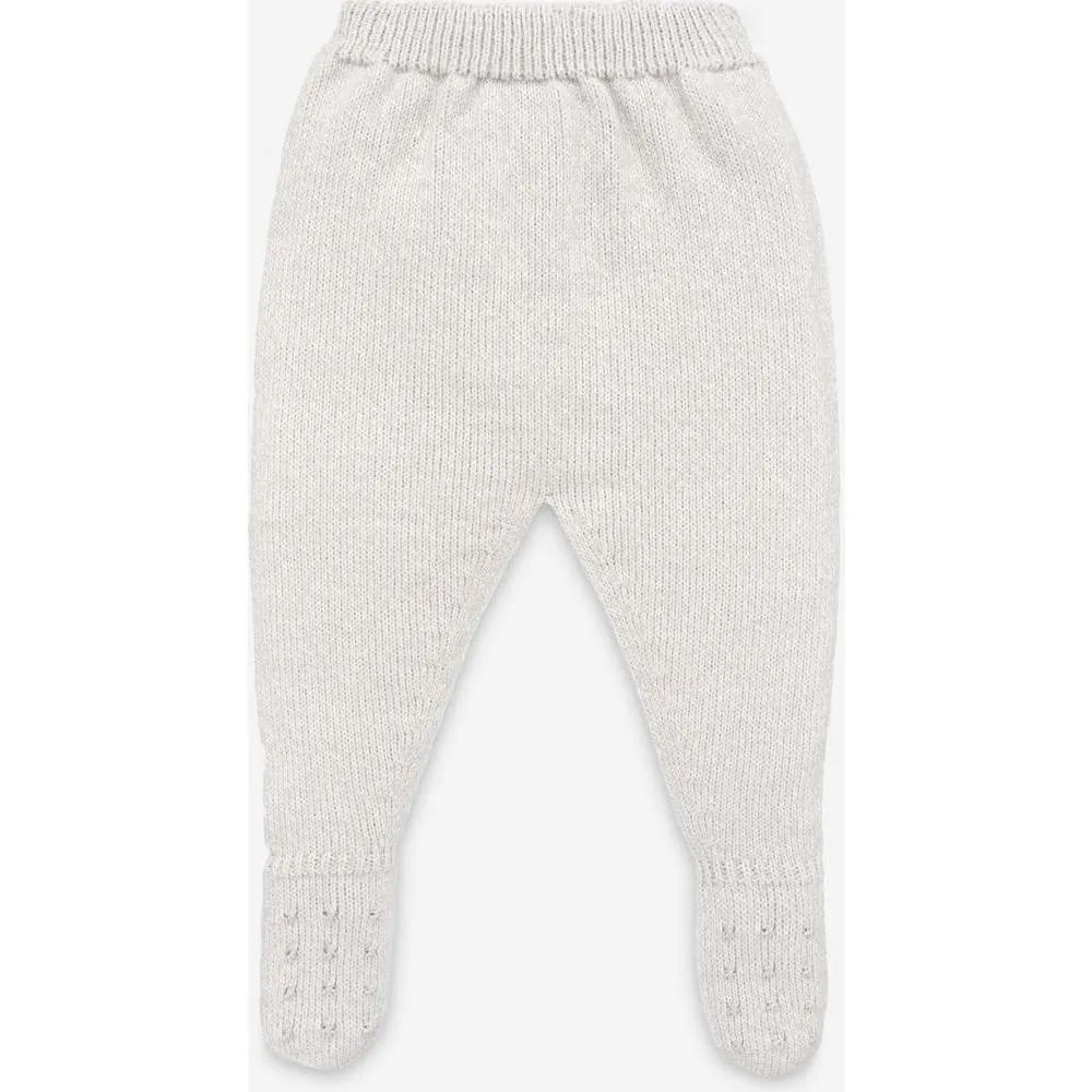Ensemble tricoté 'Perseo' gris pâle pour bébé