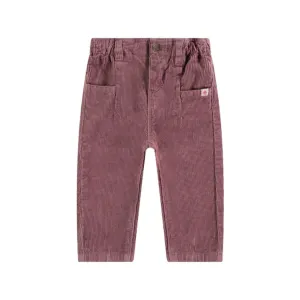 Pantalon en velours côtelé Baby Paperbag - Violet par Babyface