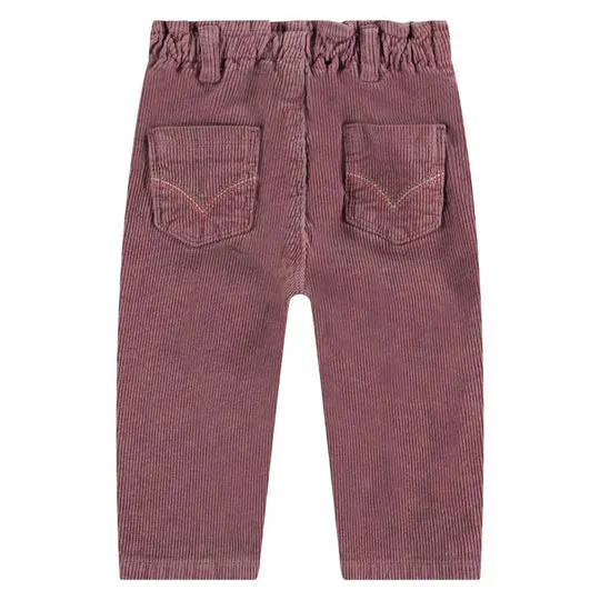 Pantalon en velours côtelé Baby Paperbag - Violet par Babyface