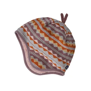 Bonnet réversible bébé - Rayure diamant : Mauve orageux par Patagonia