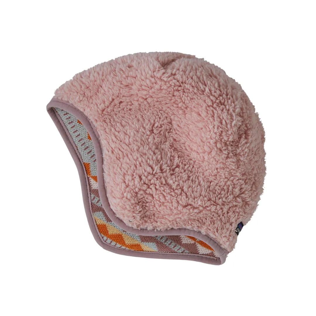 Bonnet réversible bébé - Rayure diamant : Mauve orageux par Patagonia