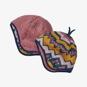 Bonnet Bébé Réversible - Lofoten Maille Géographique Bleu Sonore par Patagonia