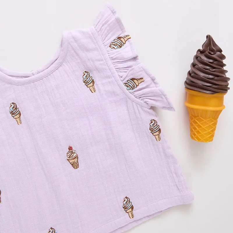 Ensemble deux pièces Baby Roey - Soft Serve Lavande par Pink Chicken