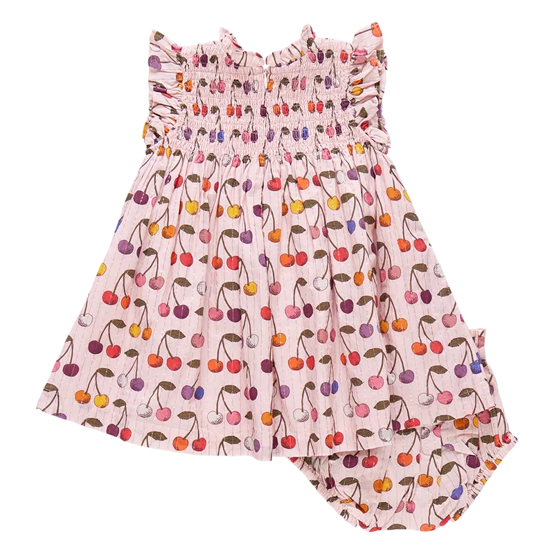 Ensemble Robe Bébé Stevie - Nuage Rose Cerise par Pink Chicken