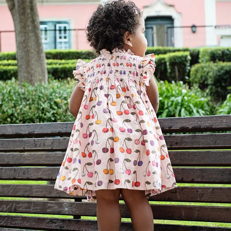 Ensemble Robe Bébé Stevie - Nuage Rose Cerise par Pink Chicken
