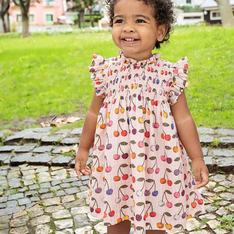 Ensemble Robe Bébé Stevie - Nuage Rose Cerise par Pink Chicken