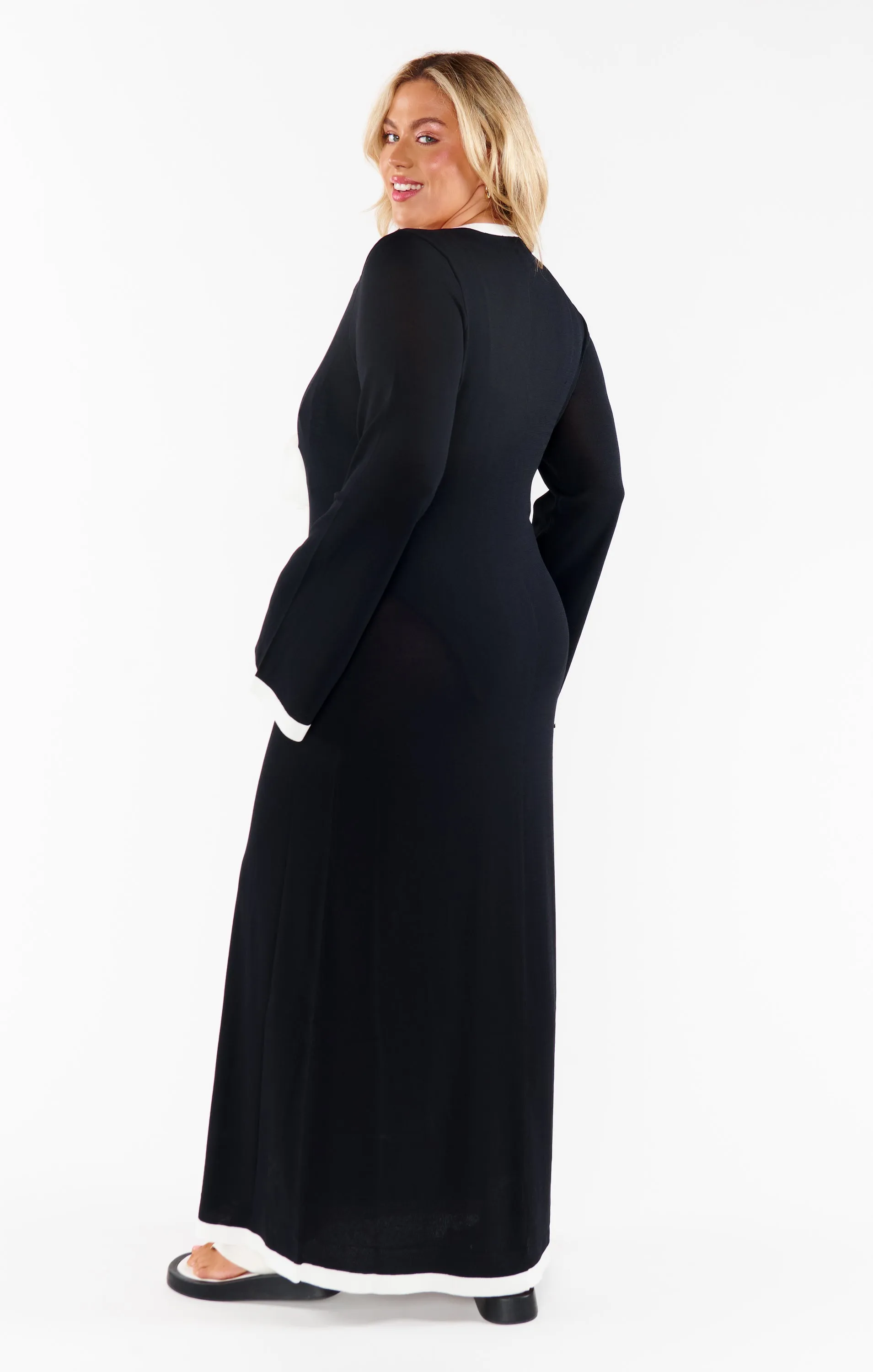 Robe Balboa ~ Maille contrastée noir et blanc