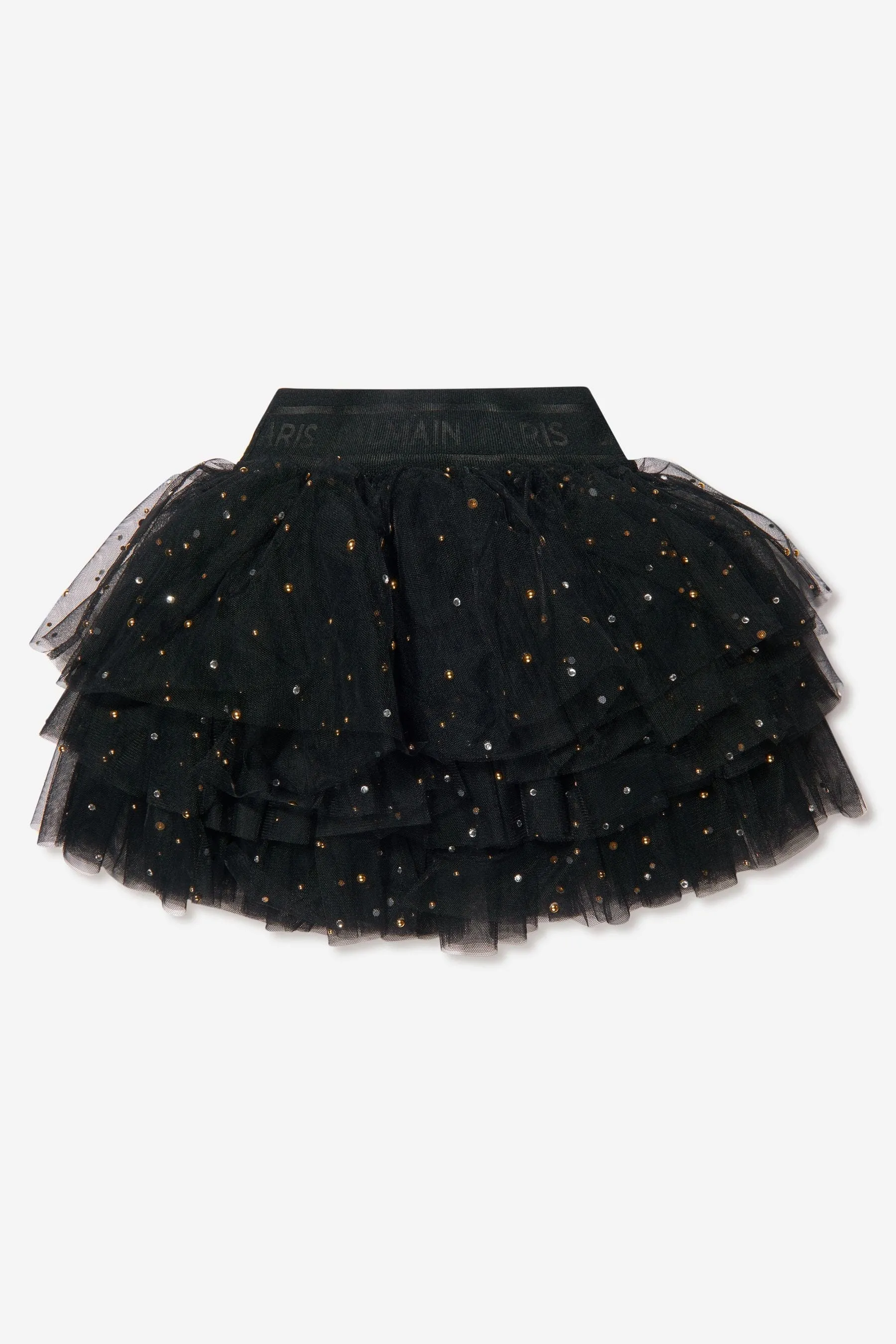 Jupe en tulle superposée Balmain pour fille