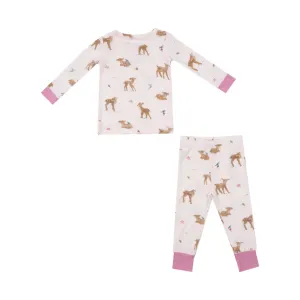 Ensemble de vêtements de détente à manches longues en bambou - Soft Deer par Angel Dear
