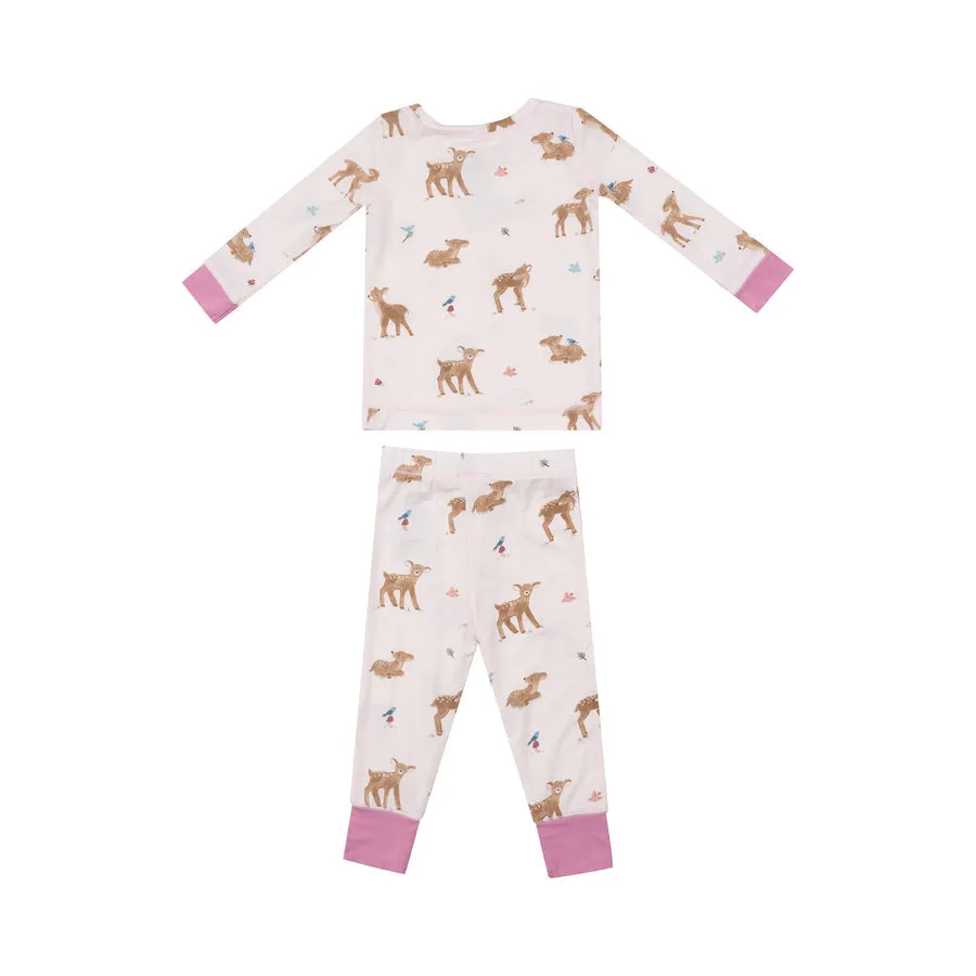 Ensemble de vêtements de détente à manches longues en bambou - Soft Deer par Angel Dear