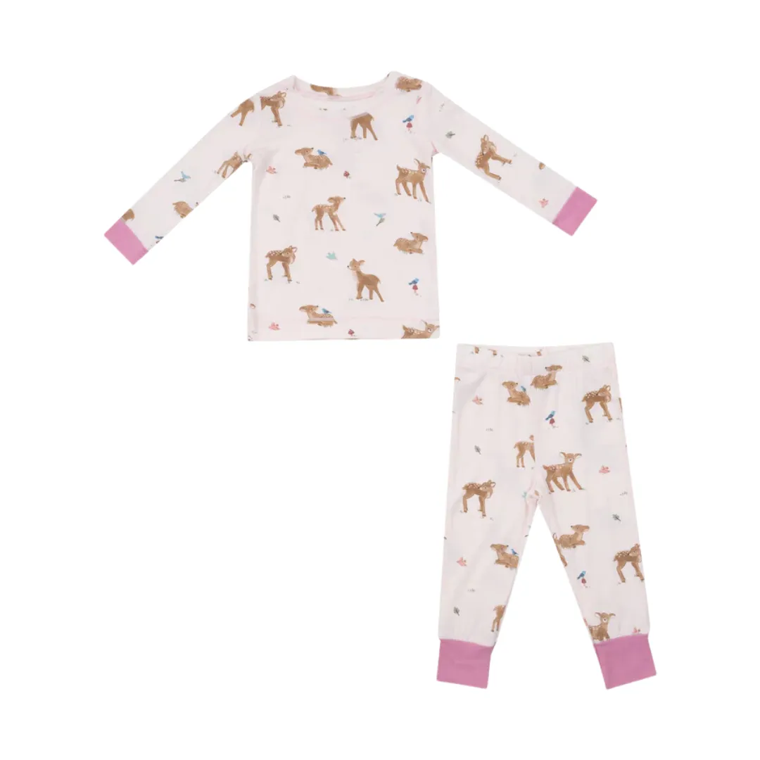 Ensemble de vêtements de détente à manches longues en bambou - Soft Deer par Angel Dear