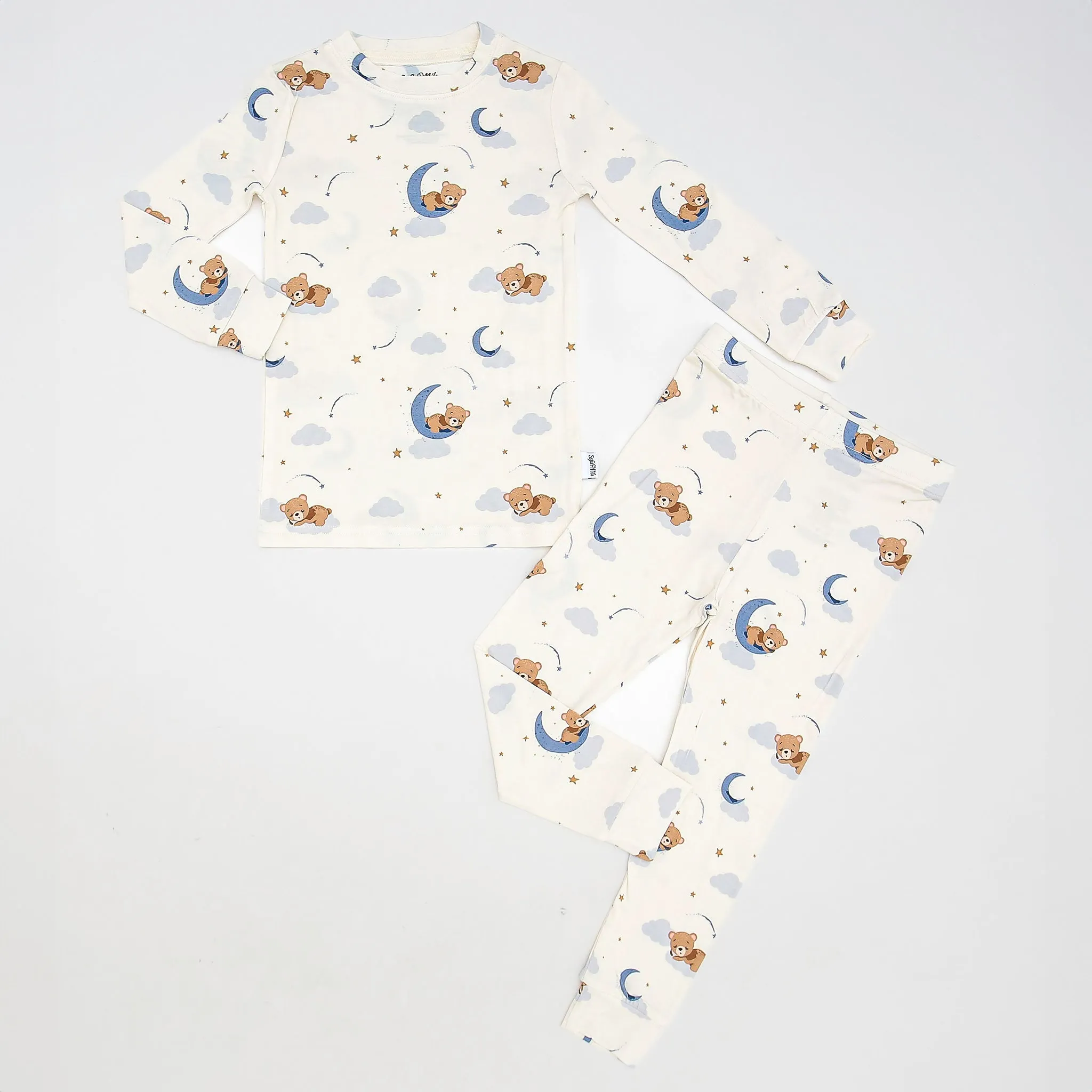 Pyjama deux pièces en bambou Teddy sur la lune