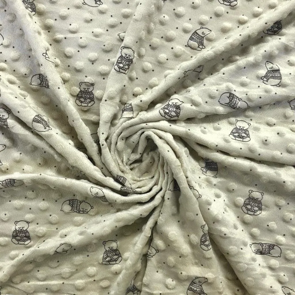 Tissu en polaire Bears Dimple