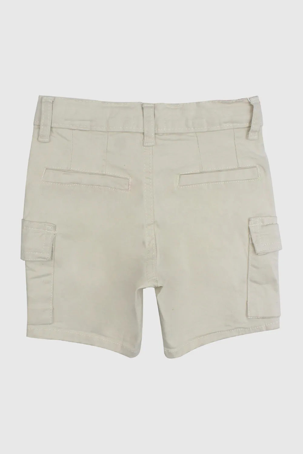 Short en gabardine beige