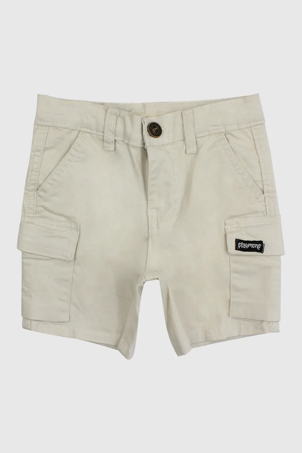 Short en gabardine beige