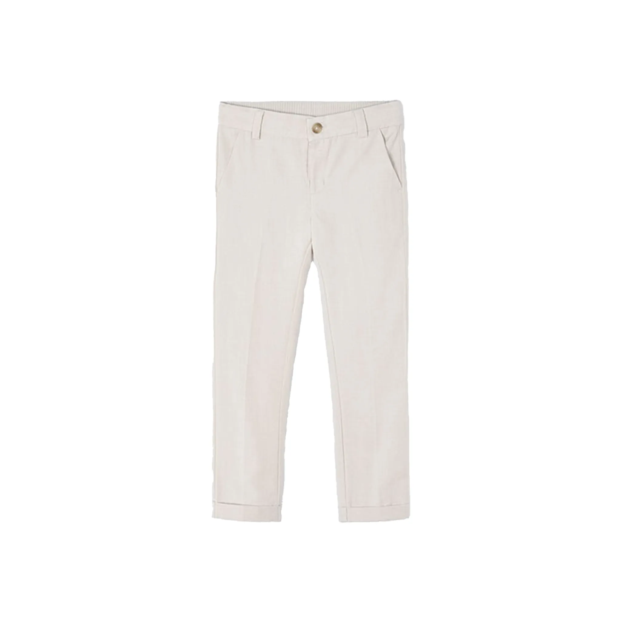 Pantalon de costume en lin beige