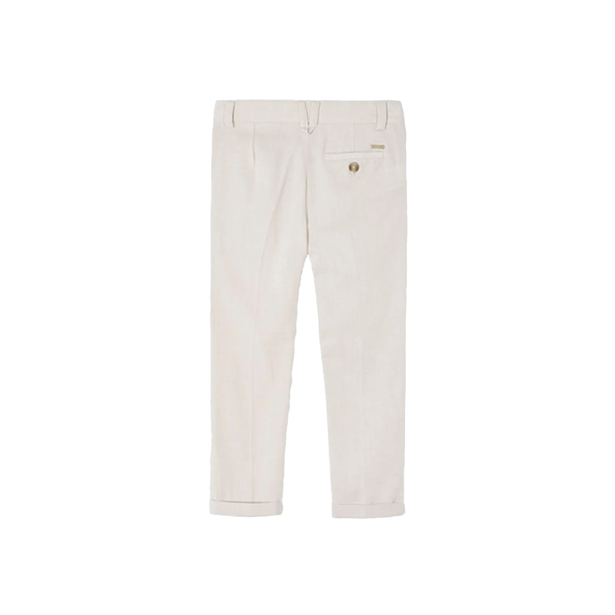 Pantalon de costume en lin beige