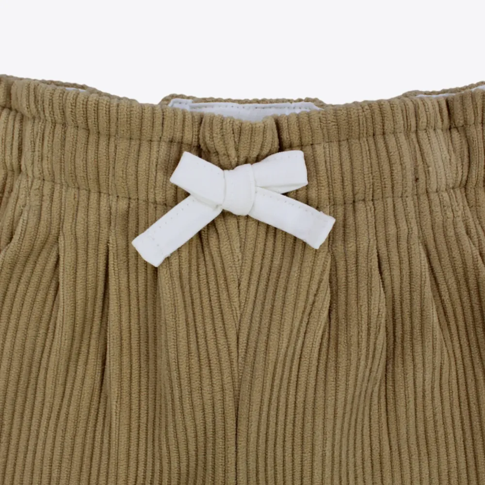 Pantalon en velours côtelé beige